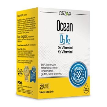 Ocean Vitamin D3K2 Damla 20 ml